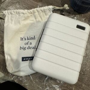 NEW White AWAY Travel Mini Suitcase Cosmetic Luggage Toiletry Hardshell Case